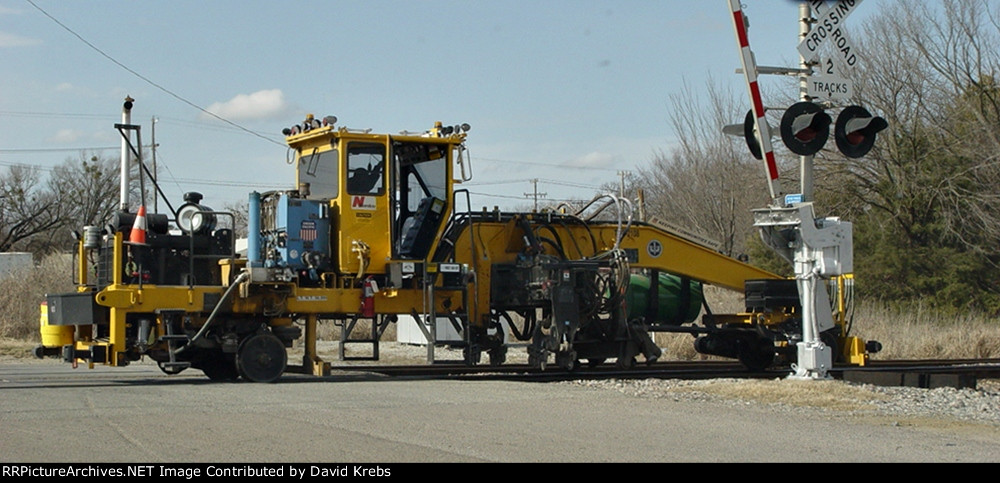 Easing over the grade crossing.